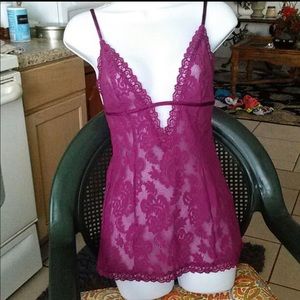 Victoria secret plum lace top or cami